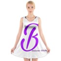 Belicious World  B  purple V-Neck Sleeveless Skater Dress View1