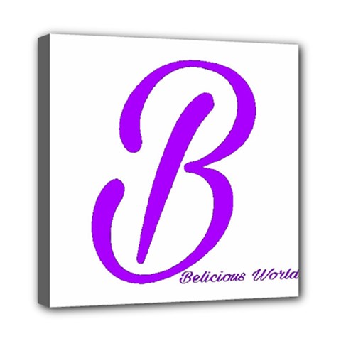 Belicious World  b  Blue Mini Canvas 8  X 8  by beliciousworld