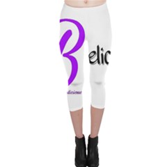 Belicious World  b  Blue Capri Leggings  by beliciousworld