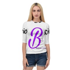 Belicious World  b  Blue Quarter Sleeve Tee