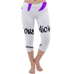 Belicious World  b  Blue Capri Yoga Leggings by beliciousworld