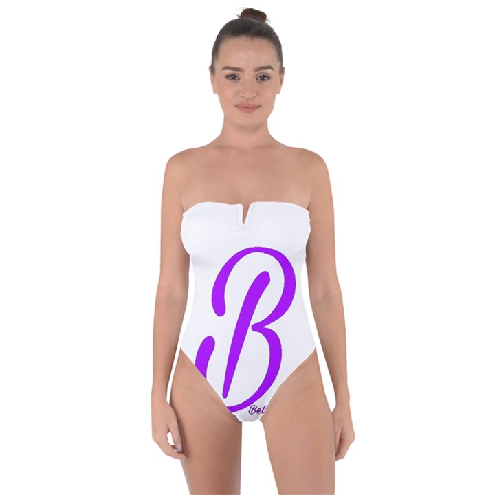 Belicious World  B  blue Tie Back One Piece Swimsuit