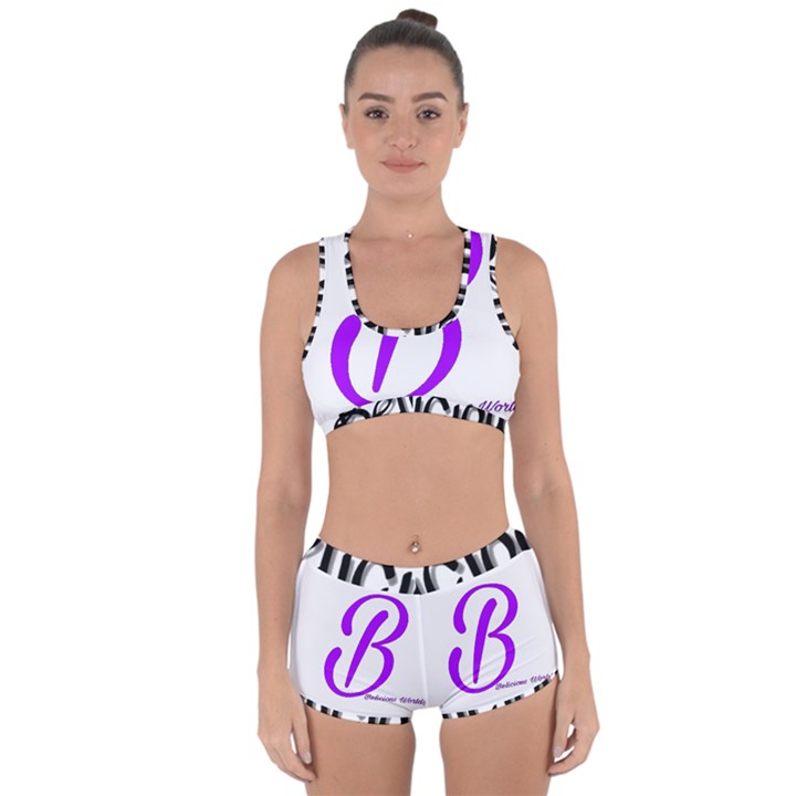 Belicious World  B  blue Racerback Boyleg Bikini Set