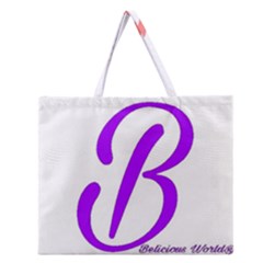 Belicious World  b  Coral Zipper Large Tote Bag by beliciousworld