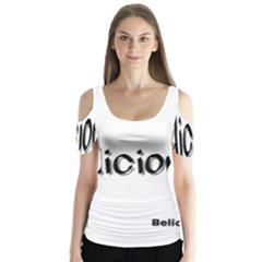 Belicious World Logo Butterfly Sleeve Cutout Tee 