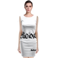 Belicious World Logo Sleeveless Velvet Midi Dress