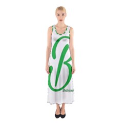 Belicious World  b  In Green Sleeveless Maxi Dress by beliciousworld