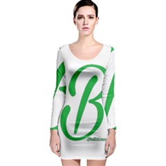 Belicious World  b  In Green Long Sleeve Bodycon Dress by beliciousworld