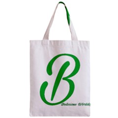 Belicious World  b  In Green Zipper Classic Tote Bag by beliciousworld