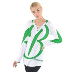 Belicious World  b  In Green Tie Up Tee