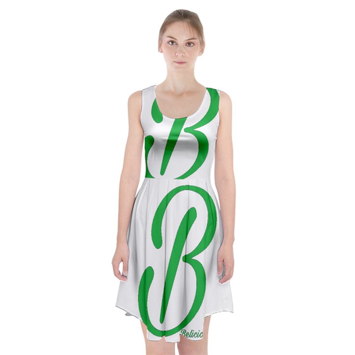 Belicious World  B  in green Racerback Midi Dress