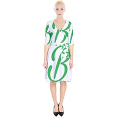 Belicious World  b  In Green Wrap Up Cocktail Dress by beliciousworld