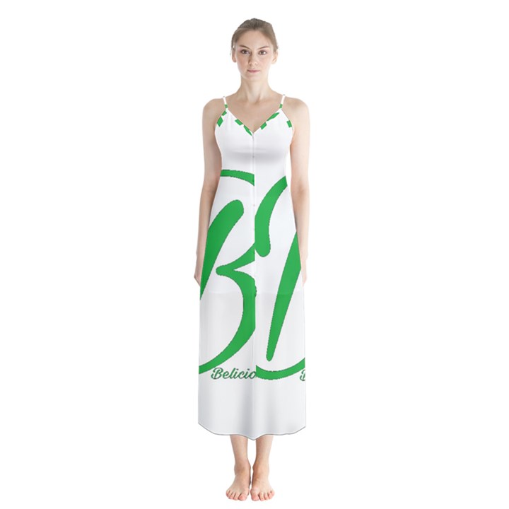 Belicious World  B  in green Button Up Chiffon Maxi Dress