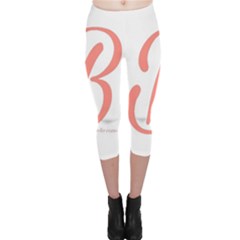 Belicious World  b  In Coral Capri Leggings  by beliciousworld