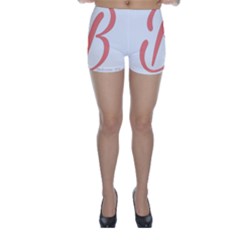 Belicious World  b  In Coral Skinny Shorts by beliciousworld