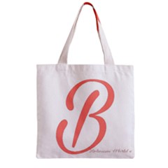 Belicious World  b  In Coral Zipper Grocery Tote Bag by beliciousworld