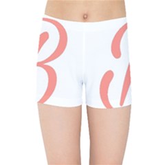 Belicious World  b  In Coral Kids Sports Shorts