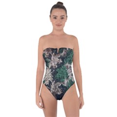 African Sequince Tie Back One Piece Swimsuit