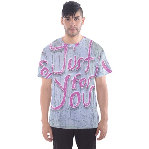 Letters Quotes Grunge Style Design Men s Sports Mesh Tee by dflcprints