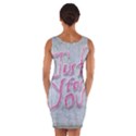 Letters Quotes Grunge Style Design Wrap Front Bodycon Dress View2