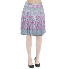 Letters Quotes Grunge Style Design Pleated Skirt by dflcprints