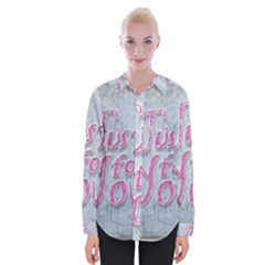 Letters Quotes Grunge Style Design Womens Long Sleeve Shirt