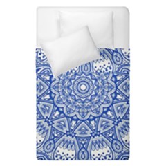 Blue Mandala Art Pattern Duvet Cover Double Side (single Size)