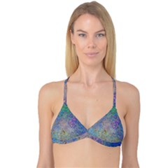 Colorful Pattern Blue And Purple Colormix Reversible Tri Bikini Top by paulaoliveiradesign