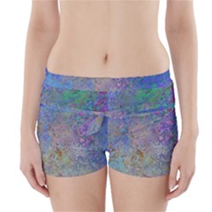 Colorful Pattern Blue And Purple Colormix Boyleg Bikini Wrap Bottoms by paulaoliveiradesign