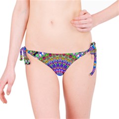 Colorful Purple Green Mandala Pattern Bikini Bottom by paulaoliveiradesign