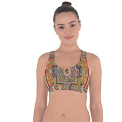 Asian Art Mandala Colorful Tibet Pattern Cross String Back Sports Bra by paulaoliveiradesign