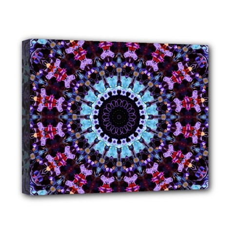 Kaleidoscope Mandala Purple Pattern Art Canvas 10  X 8  by paulaoliveiradesign