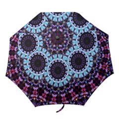 Kaleidoscope Mandala Purple Pattern Art Folding Umbrellas