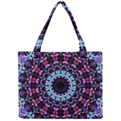 Kaleidoscope Mandala Purple Pattern Art Mini Tote Bag by paulaoliveiradesign