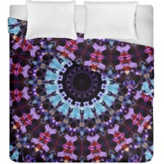 Kaleidoscope Mandala Purple Pattern Art Duvet Cover Double Side (king Size)