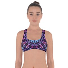 Kaleidoscope Mandala Purple Pattern Art Got No Strings Sports Bra by paulaoliveiradesign