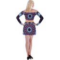 Kaleidoscope Mandala Purple Pattern art Off Shoulder Top with Skirt Set View2