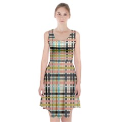 Plaid Pattern Racerback Midi Dress by linceazul