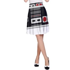 Video Game Controller 80s A-line Skirt by Valentinaart