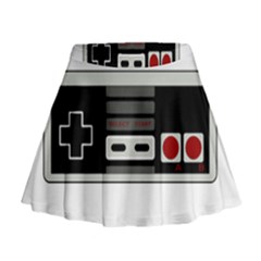 Video Game Controller 80s Mini Flare Skirt by Valentinaart