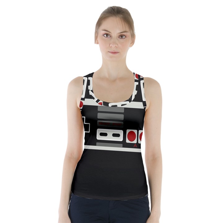 Video Game Controller 80s Racer Back Sports Top