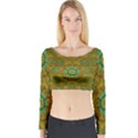 Sunshine And Flowers In Life Pop Art Long Sleeve Crop Top View1