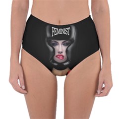 Feminist Reversible High-waist Bikini Bottoms