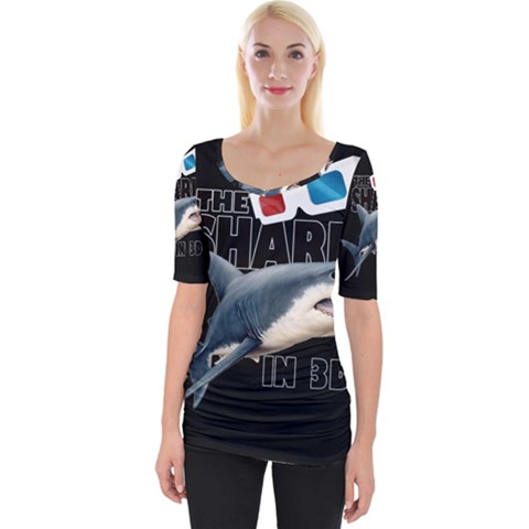 The Shark Movie Wide Neckline Tee by Valentinaart