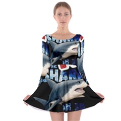 The Shark Movie Long Sleeve Skater Dress by Valentinaart