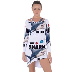 The Shark Movie Asymmetric Cut-out Shift Dress by Valentinaart