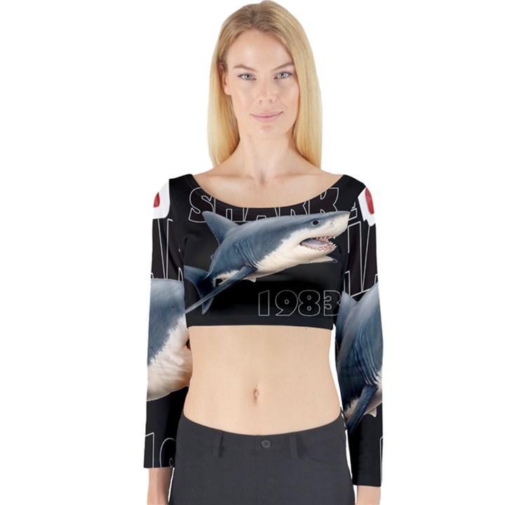 The Shark Movie Long Sleeve Crop Top