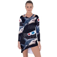 The Shark Movie Asymmetric Cut-out Shift Dress by Valentinaart