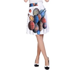 Planets  A-line Skirt by Valentinaart