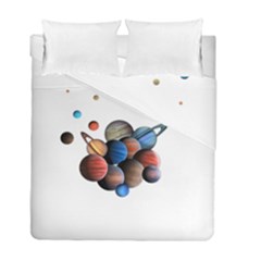 Planets  Duvet Cover Double Side (full/ Double Size) by Valentinaart